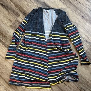 Lularoe Caroline Striped Open Front Cardigan - Size Small